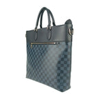 Louis Vuitton Tote Bag Newport Navy Silver Hardware Damier Cobalt Canvas — view 2
