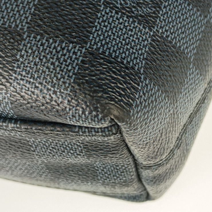 Louis Vuitton Tote Bag Newport Navy Silver Hardware Damier Cobalt Canvas — view 5