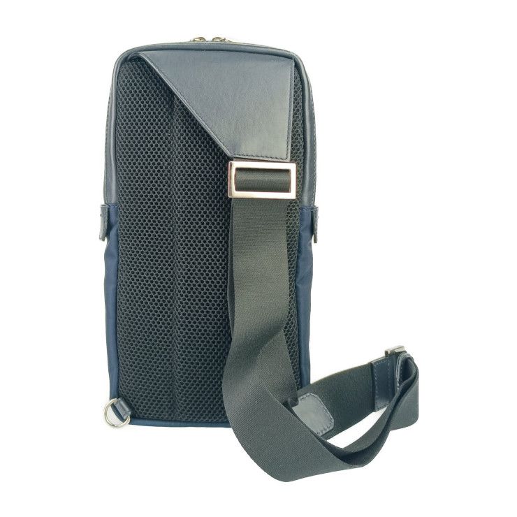 Fendi Body Bag Bugs One Shoulder 7 D Navy Black Silver Hardware — view 3