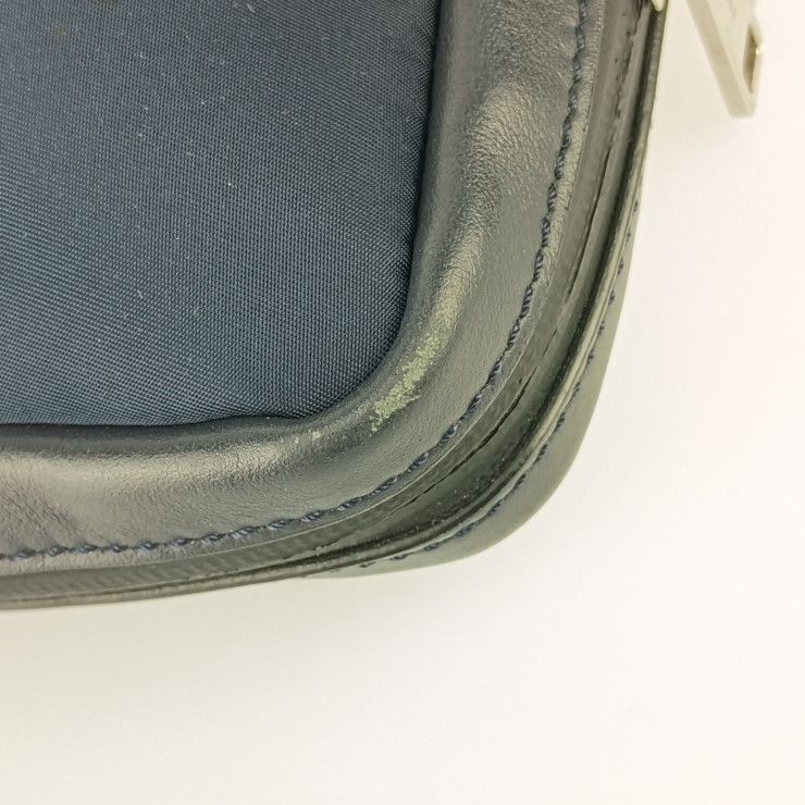 Fendi Body Bag Bugs One Shoulder 7 D Navy Black Silver Hardware — view 6