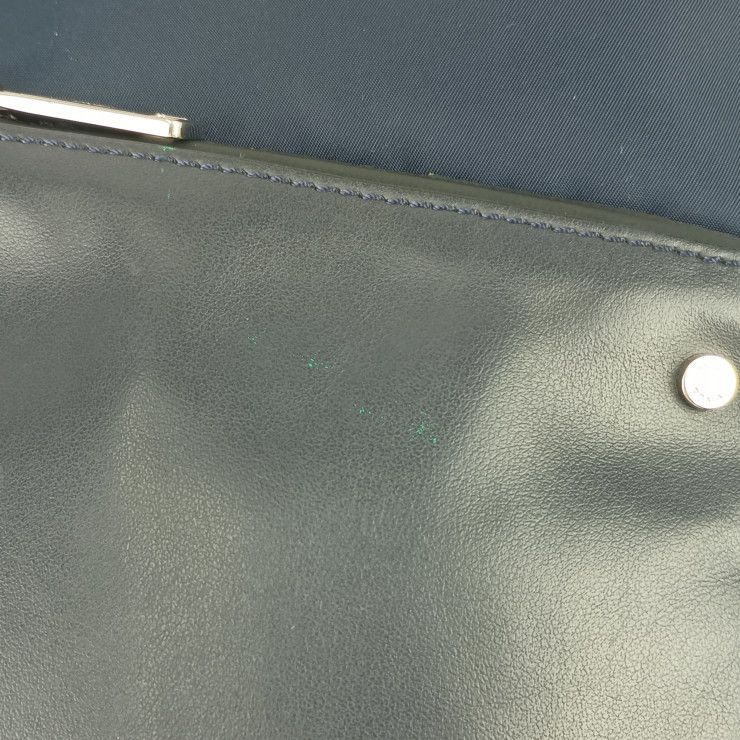 Fendi Body Bag Bugs One Shoulder 7 D Navy Black Silver Hardware — view 8