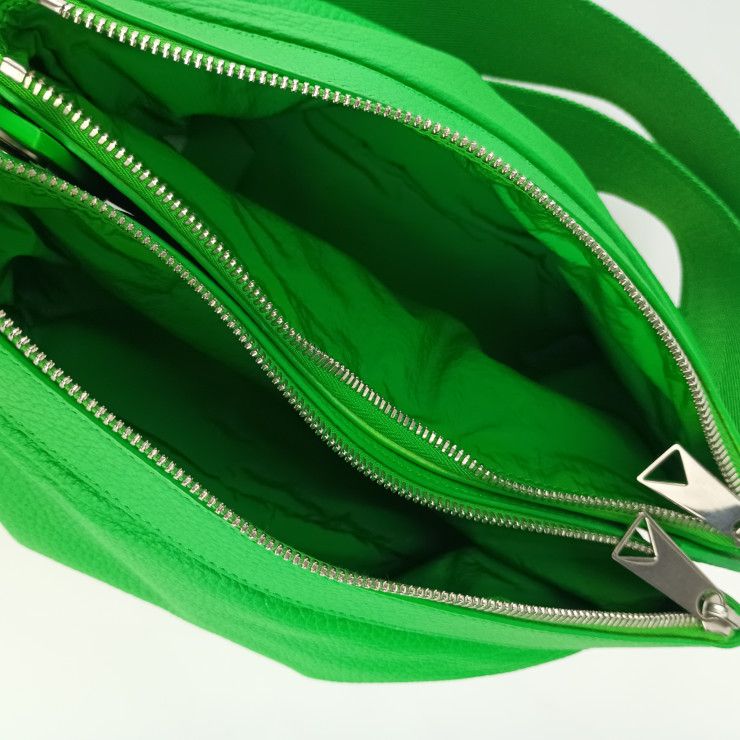 Bottega Veneta Shoulder Bag Classic Pillow Crossbody Green Silver — view 7