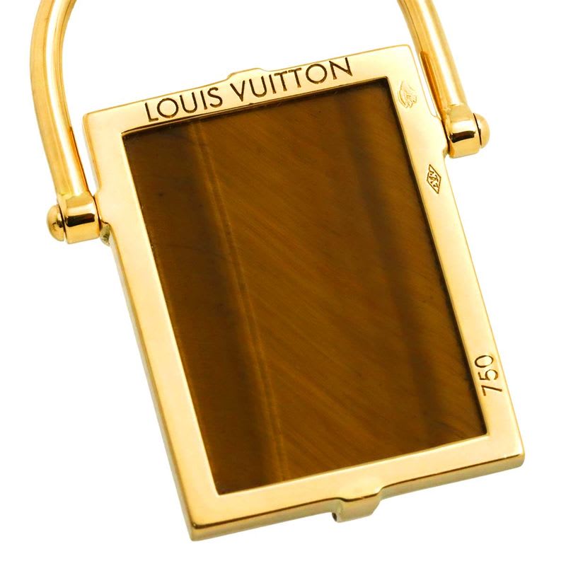 Louis Vuitton Taiga Earrings 18K YG Yellow Gold 750 Pierced — view 5