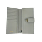 Prada Wallet City Calf Tab 1 Mv025 Light Gray Leather Bifold Long — view 7