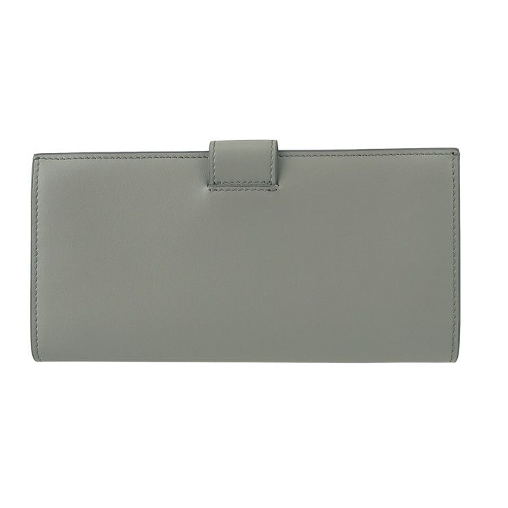 Prada Wallet City Calf Tab 1 Mv025 Light Gray Leather Bifold Long — view 3