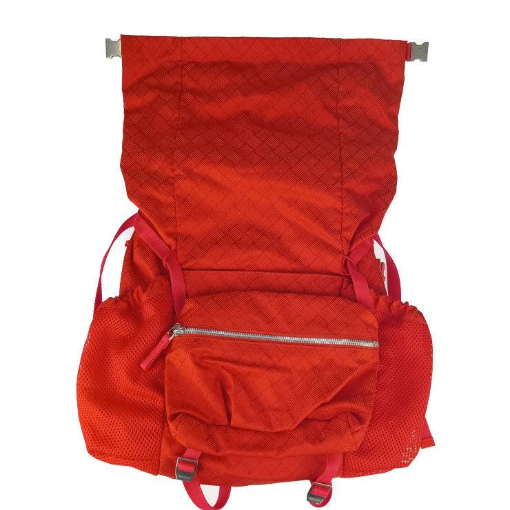 Bottega Veneta Backpack Trekking Tomato Red Tone Silver Hardware Nylon — view 5