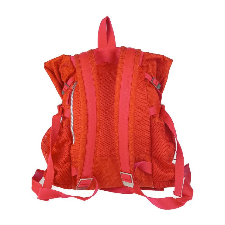 Bottega Veneta Backpack Trekking Tomato Red Tone Silver Hardware Nylon — view 3