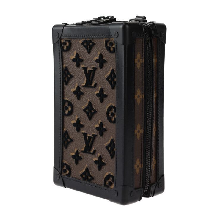 Louis Vuitton Vertical Soft Trunk Shoulder Bag Leather Monogram Tuftage — view 2