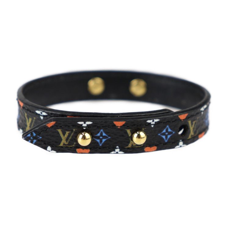 Louis Vuitton Bracelet Game On Collection Mp285 F Leather Black — view 4