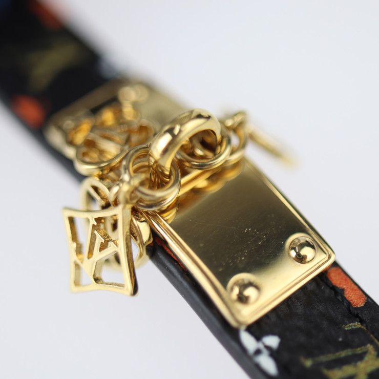 Louis Vuitton Bracelet Game On Collection Mp285 F Leather Black — view 5