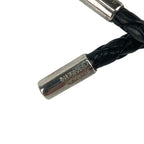 Hermes Key Holder Charm Black Silver Leather AG 925 Braided — view 5