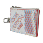 Louis Vuitton Double Zipped Card Holder Coin Case Leather Bronze White — view 3