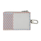Louis Vuitton Double Zipped Card Holder Coin Case Leather Bronze White — view 4