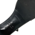 Hermes Manage Sandals Shoes Leather Silver Black Kelly Hardware Strap — view 8