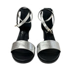 Hermes Manage Sandals Shoes Leather Silver Black Kelly Hardware Strap — view 2