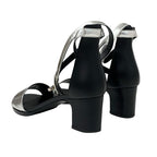 Hermes Manage Sandals Shoes Leather Silver Black Kelly Hardware Strap — view 4