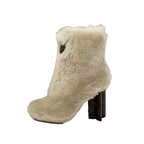 Louis Vuitton Silhouette Line Monogram Boots Short Shoes Fur Leather — view 3