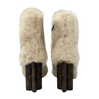Louis Vuitton Silhouette Line Monogram Boots Short Shoes Fur Leather — view 5