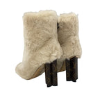 Louis Vuitton Silhouette Line Monogram Boots Short Shoes Fur Leather — view 4