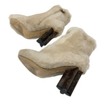Louis Vuitton Silhouette Line Monogram Boots Short Shoes Fur Leather — view 6