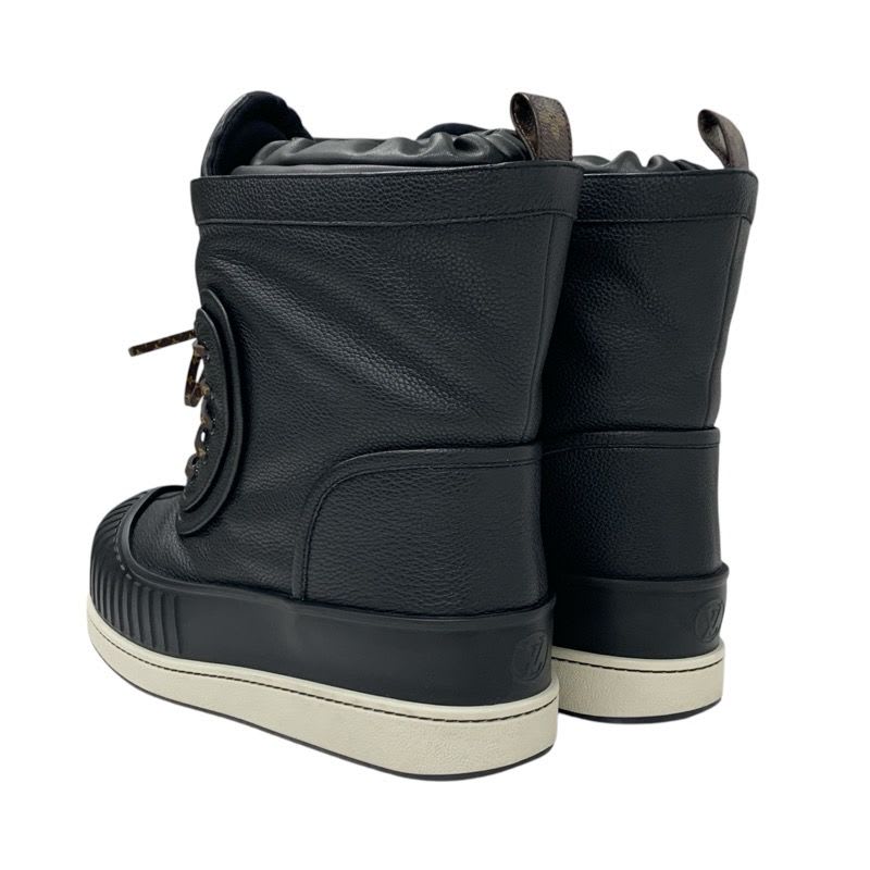 Louis Vuitton Slalom Line Monogram Boots Short Shoes Leather Black Snow — view 4
