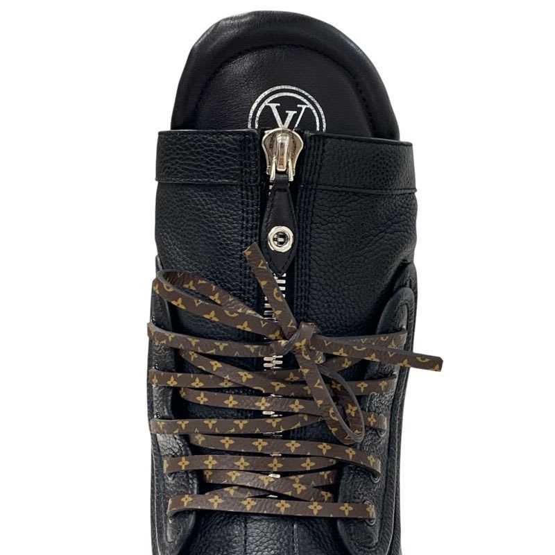 Louis Vuitton Slalom Line Monogram Boots Short Shoes Leather Black Snow — view 9