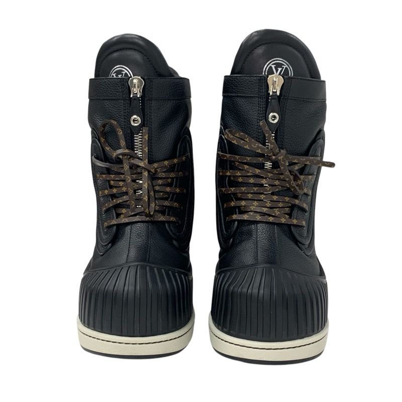 Louis Vuitton Slalom Line Monogram Boots Short Shoes Leather Black Snow — view 2