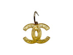 Chanel CC Logo Dangling Earrings 08 Resin Glitter Clear Yellow — view 2