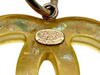Chanel CC Logo Dangling Earrings 08 Resin Glitter Clear Yellow — view 6