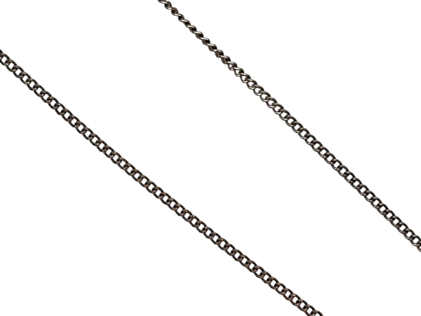 Chanel CC Logo Necklace 09 44 Rhinestone Metal Clear Silver — view 7