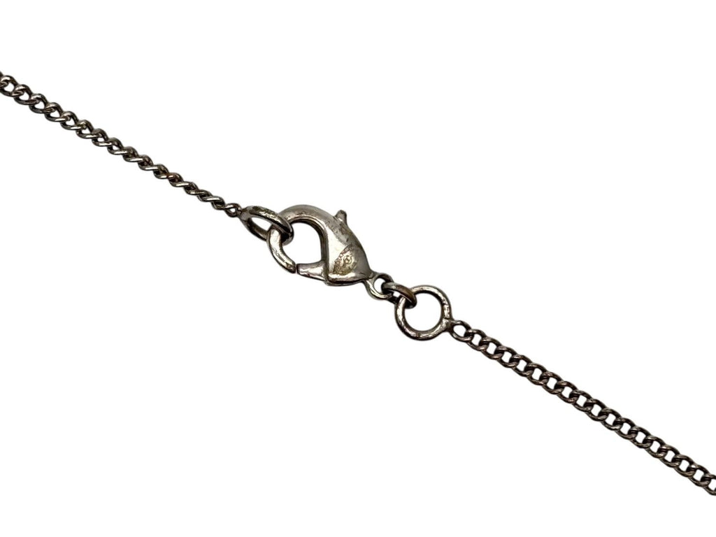 Chanel CC Logo Necklace 09 44 Rhinestone Metal Clear Silver — view 8