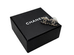 Chanel CC Logo Earrings Rhinestone Metal Clear Silver