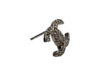 Chanel CC Logo Earrings Rhinestone Metal Clear Silver — view 4