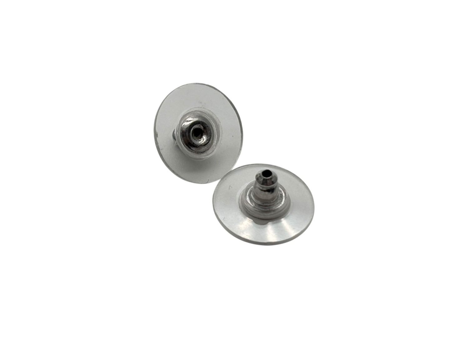 Chanel CC Logo Earrings Rhinestone Metal Clear Silver — view 7
