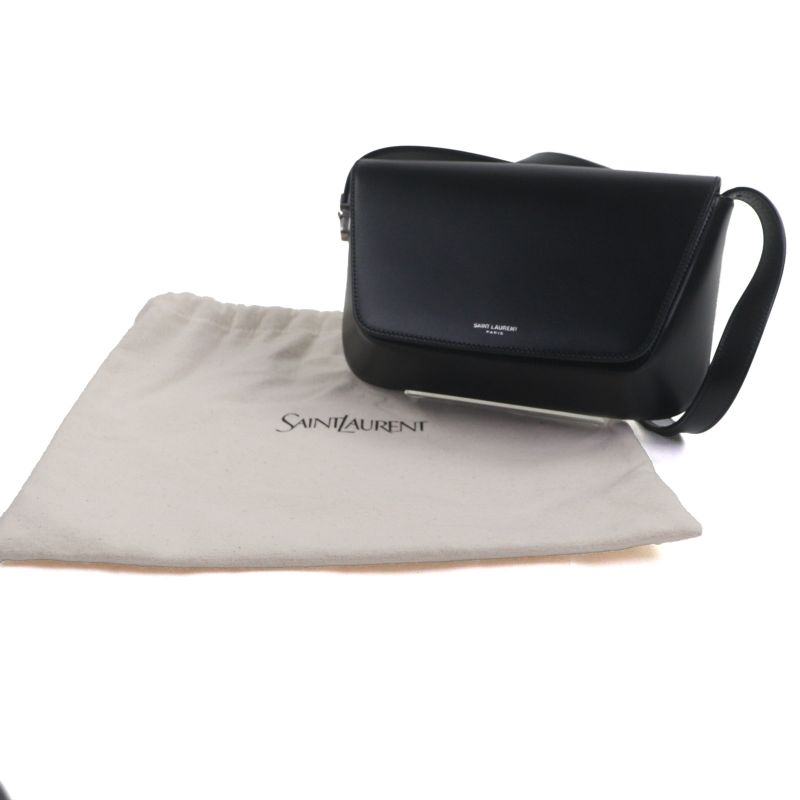 Saint Laurent Paris Small Crossbody Smooth Leather Logo Flap Shoulder Bag — view 2