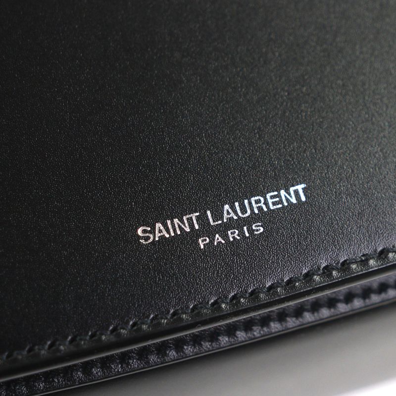 Saint Laurent Paris Small Crossbody Smooth Leather Logo Flap Shoulder Bag — view 9