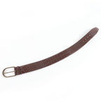 Saint Laurent Logo Croc Shape Pressed Leather Belt Brown 65 Storage — view 8