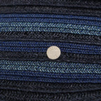 Hermes Raffia Serie Button Medium Fold Hat Straw Navy Blue 58 — view 6