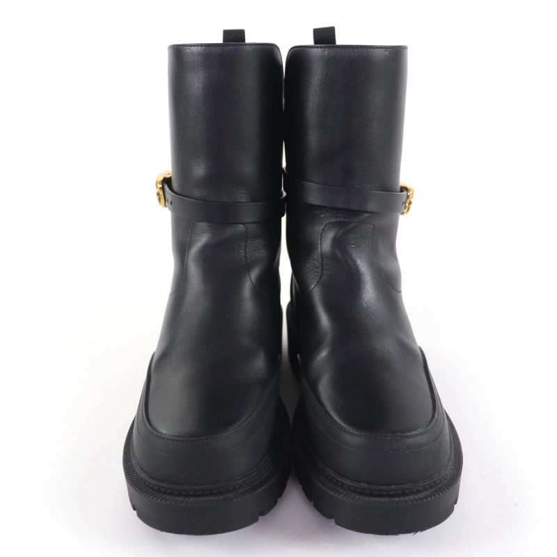 Christian Dior Empreinte Leather Short Boots With CD Logo — view 4