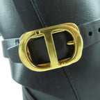Christian Dior Empreinte Leather Short Boots With CD Logo — view 9