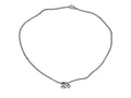 Chanel CC Logo Heart Necklace 04 42 Rhinestone Metal Clear Silver