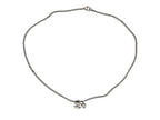Chanel CC Logo Heart Necklace 04 42 Rhinestone Metal Clear Silver