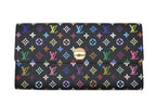 Louis Vuitton Wallet Takashi Murakami Portefeuille Sarah Black Monogram