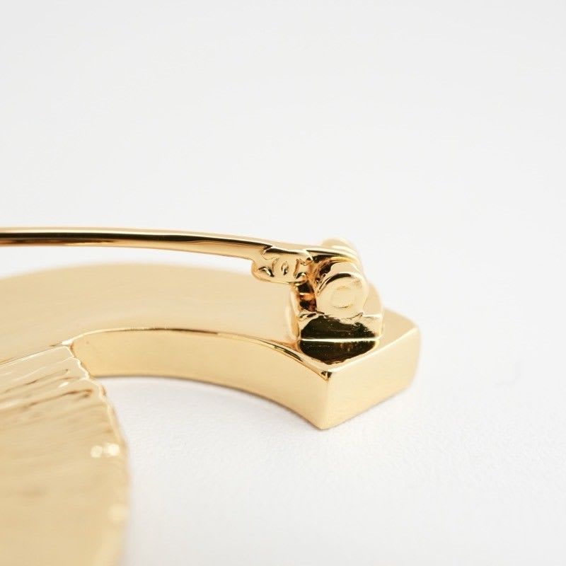 Chanel Brooch Corsage Gold Black Coco Mark — view 8