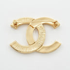 Chanel Brooch Corsage Gold Black Coco Mark — view 4