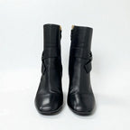 Louis Vuitton Silhouette Line Boots Short Shoes Leather Black Gold Logo — view 3
