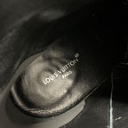Louis Vuitton Silhouette Line Boots Short Shoes Leather Black Gold Logo — view 7