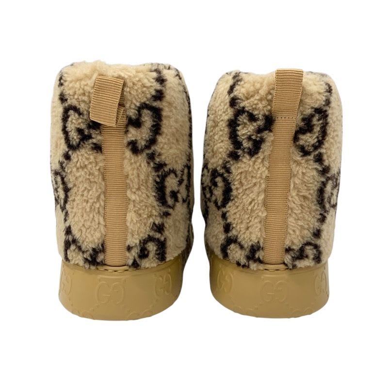 Gucci Boots Short Shoes Shearling Brown GG Signature — view 5