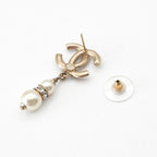 Chanel Earrings Gold Coco Mark Rhinestone — view 5