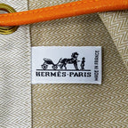Hermes Bag Shoulder Aline Gm Toile Chevron Natural Orange — view 5